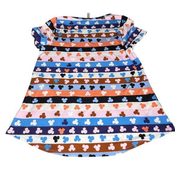 LuLaRoe Women's sz Medium Mickey Mouse Short Sleeve T-shirt Top Multi-color - Picture 2 of 6